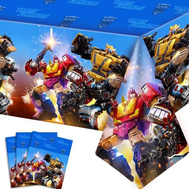Main image of Transformers Birthday Party Supplies, 3 Pcs Transformers Tablecloths - Suitable for Boys Transformers Party Decorations, Transformers Birthday Party Decorations etc. Transformers Themed Party Supplies