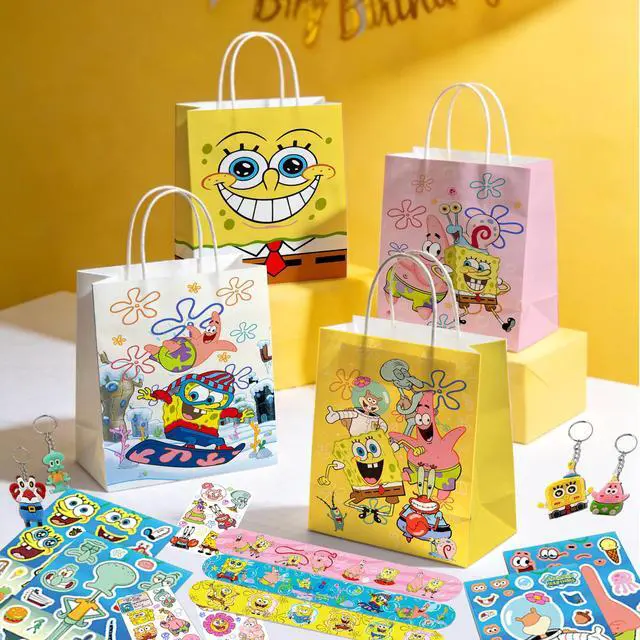 Alt view image 5 of 7 - SpongeBob Party Favors, 96 Pcs All-In-One SpongeBob Birthday Party Favors Pack - SpongeBob Theme Keychain Gift Bags Stickers Notebooks etc SpongeBob Birthday Party Favors for Kids