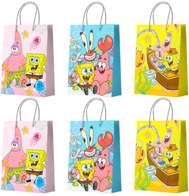 Main image of SpongeBob Party Gift Bags, 15 Pcs SpongeBob Favor Bags for Birthday Party/SpongeBob Favor Bags/Candy Bags/SpongeBob Paper Bags for Boys/Girls Kids SpongeBob Theme Birthday Party Decoration Supplies