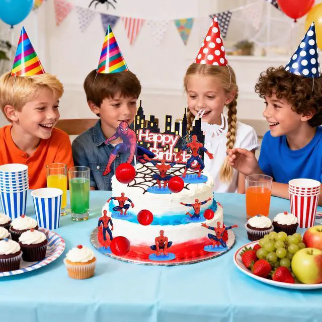 Alt view image 3 of 7 - 3D Spiderman Cake Decoration Marvel Super Hero Cake Topper Avengers Cake Topper