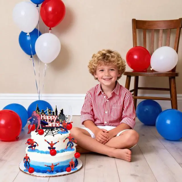 Alt view image 6 of 7 - 3D Spiderman Cake Decoration Marvel Super Hero Cake Topper Avengers Cake Topper