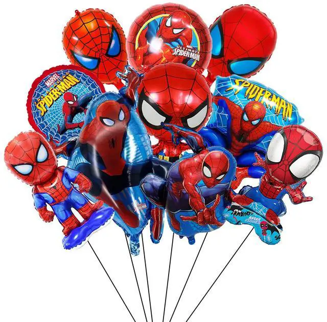 Main image of Spider Man Foil Balloons Avengers Birthday Supplies Marvel Party Decorations