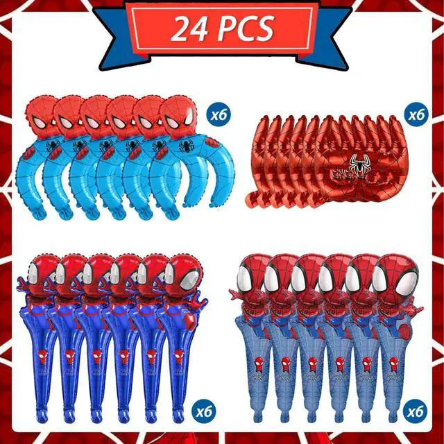 Alt view image 2 of 7 - Spider Man Handheld Foil Balloons Party Decoration Avengers Party Favors Balloon