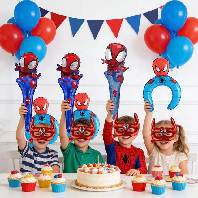 Alt view image 5 of 7 - Spider Man Handheld Foil Balloons Party Decoration Avengers Party Favors Balloon