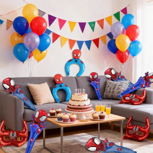 Alt view image 6 of 7 - Spider Man Handheld Foil Balloons Party Decoration Avengers Party Favors Balloon
