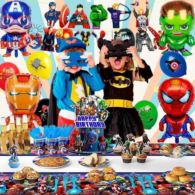 Alt view image 5 of 7 - Avengers Decorations Tableware Set Banner Napkins Tablecloth Balloons Avengers
