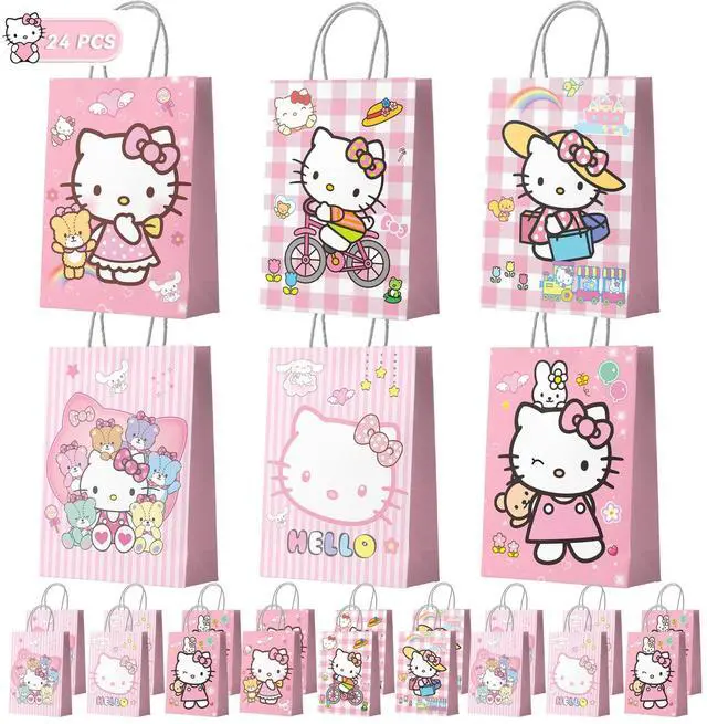 Main image of Hello Kitty Party Favor Bags,24Pcs Hello Kitty Goodie Bags for Paper with Handle