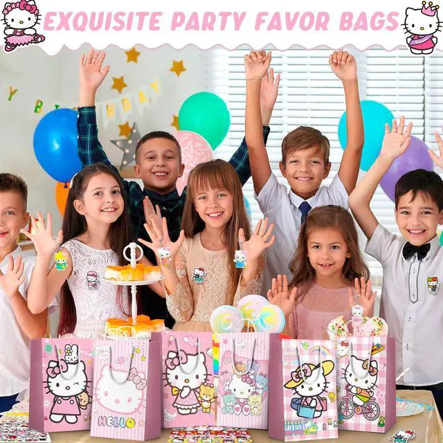 Alt view image 6 of 7 - Hello Kitty Party Favors, 110 Pcs All-in-One Hello Kitty Birthday Party Favors Set, Including Hello Kitty Party Favor Bags, Stickers, Bracelets Other Hello Kitty Party Favors for Party Supplies