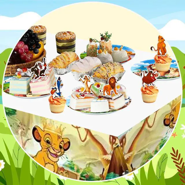 Alt view image 3 of 7 - Disney Lion King Party Decorations Simba Birthday Set Tableware Plates Balloons