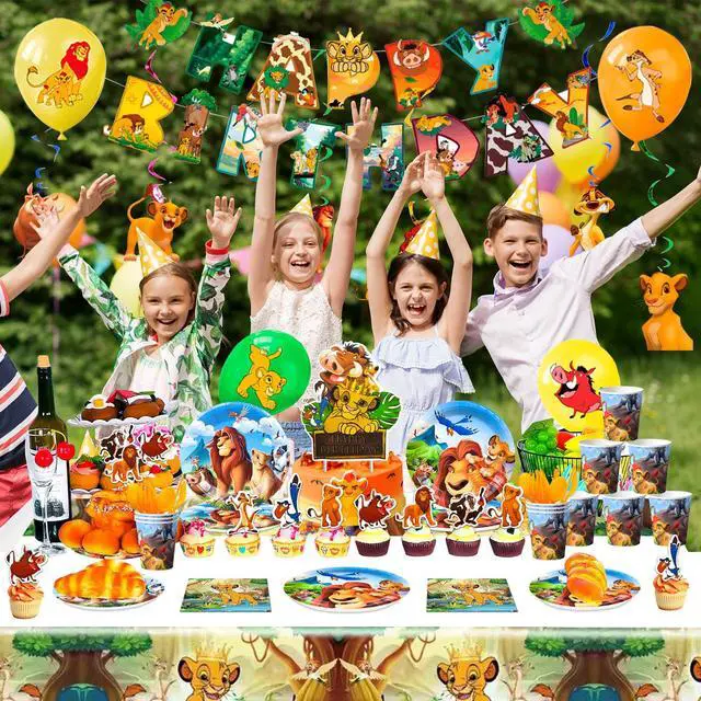 Alt view image 5 of 7 - Disney Lion King Party Decorations Simba Birthday Set Tableware Plates Balloons