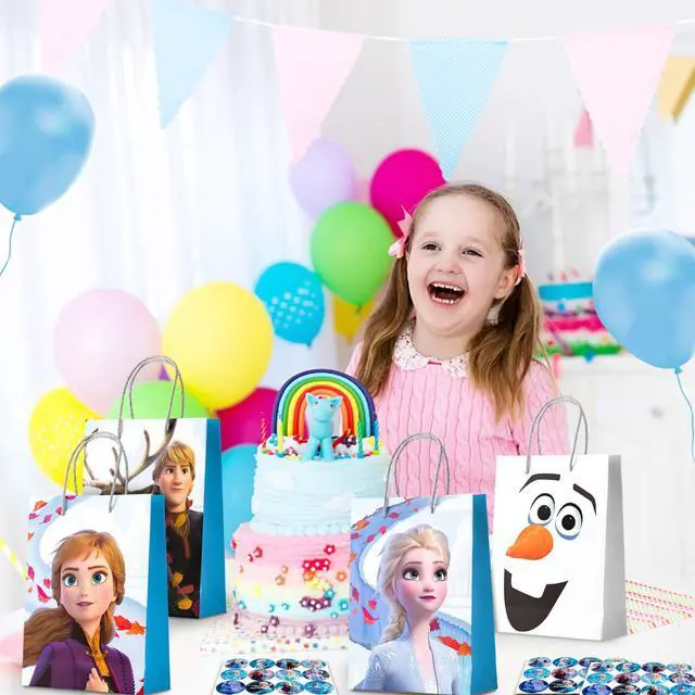 Alt view image 5 of 7 - 24pcs Frozen Party Favor Bags+24pcs Frozen Stickers for Kids Frozen Goodie Bags & Frozen Gift Bag & Frozen Birthday Party Favors Boxes