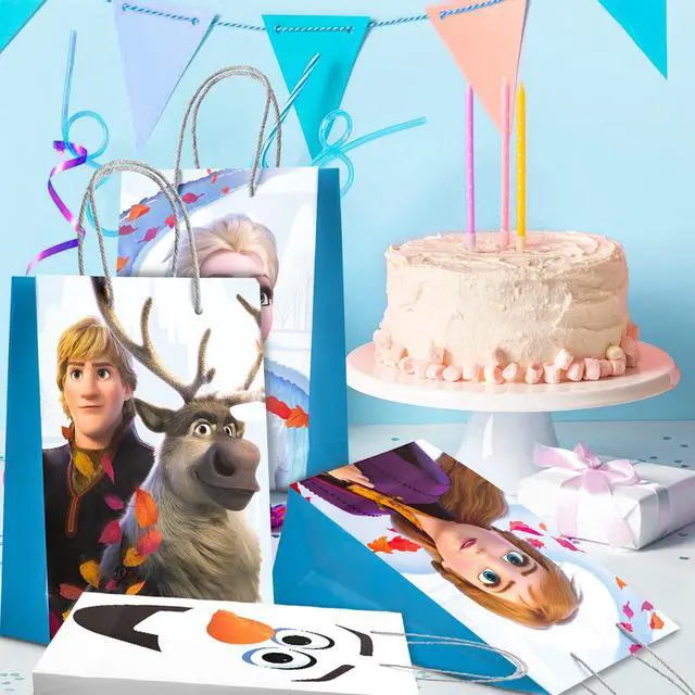 Alt view image 7 of 7 - 24pcs Frozen Party Favor Bags+24pcs Frozen Stickers for Kids Frozen Goodie Bags & Frozen Gift Bag & Frozen Birthday Party Favors Boxes