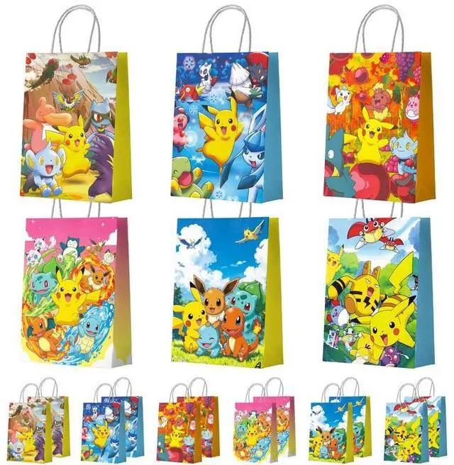Main image of 18 Pcs Pokemon Party Bags, Pokemon Goodie Bags Set,Pokemon Party Favor Bags, Platypus Goodie Bags for Kids,Pikachu Birthday Gift Bags etc. for Pokemon Birthday Decorations