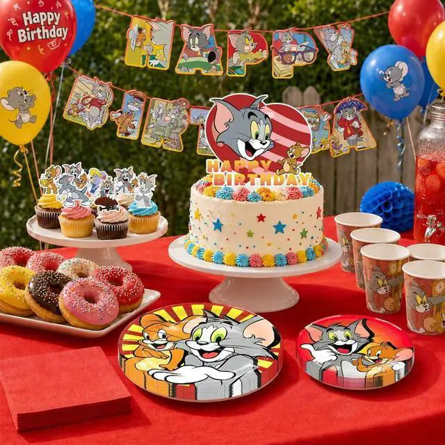 Alt view image 4 of 7 - One Piece Birthday Decorations for Kids,112pcs One Piece Party Decorations&One Piece Party Tableware Set- One Piece Anime Birthday Banner Balloons Plates Napkins etc One Piece Birthday Party Supplies
