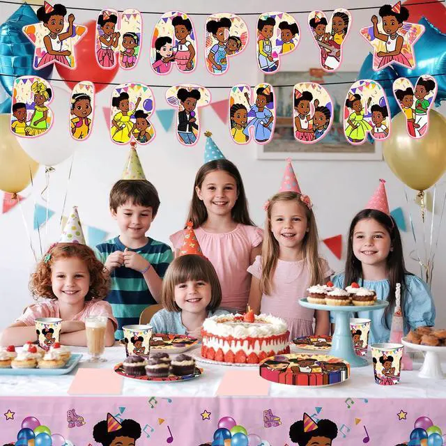Alt view image 5 of 7 - 114pcs Gracie's Corner Party Tableware Set - Gracie's Corner Themed Party Plate Cups Napkins Tablecloth etc Gracie's Corner Birthday Party Supplies for Girls/Boys Kids, Serves 16