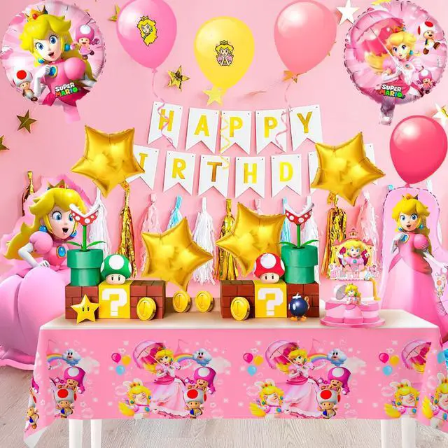 Alt view image 3 of 7 - Princess Peach Balloon Party Decorations,123pcs Princess Peach Birthday Decorations Balloons Set - Princess Peach Theme Party Latex Balloons & Foil Balloons for Kids Birthday Party Decorations Favors