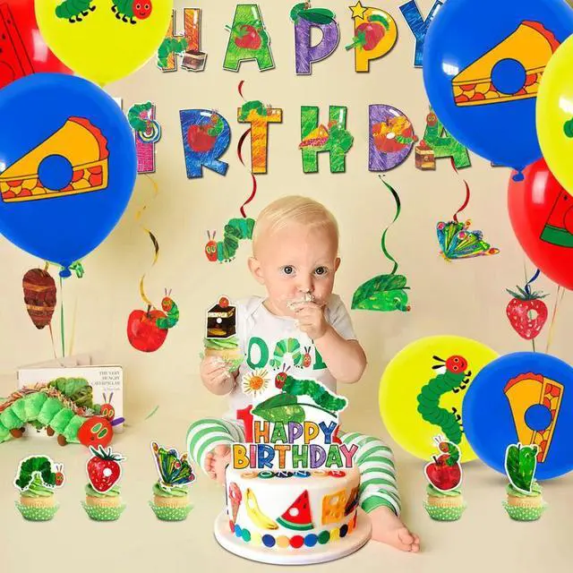 Alt view image 4 of 7 - 10 Guests Caterpillar Birthday Tableware Hungry Caterpillar Party Supplies,117Pcs, Hungry Caterpillar Birthday Decorations, Caterpillar Party Supplies, Butterfly Party Decorations, Spring Party Plates