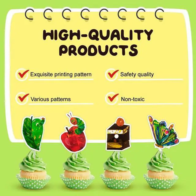 Alt view image 6 of 7 - 10 Guests Caterpillar Birthday Tableware Hungry Caterpillar Party Supplies,117Pcs, Hungry Caterpillar Birthday Decorations, Caterpillar Party Supplies, Butterfly Party Decorations, Spring Party Plates