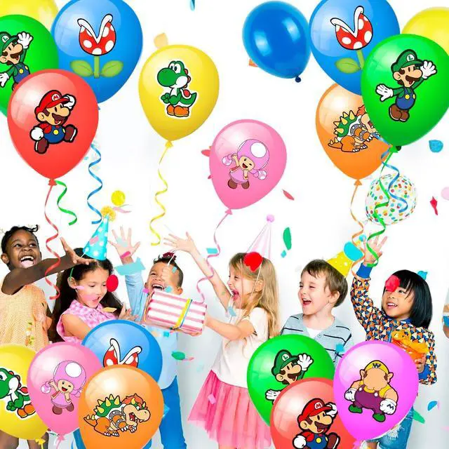 Alt view image 3 of 7 - Super Mario Balloons, 28pcs Super Mario Birthday Balloons for Mario Birthday Party Supplies,Includes 7 Styles and Patterns, Great for Mario Party Decorations,Mario Bros Birthday Decorations