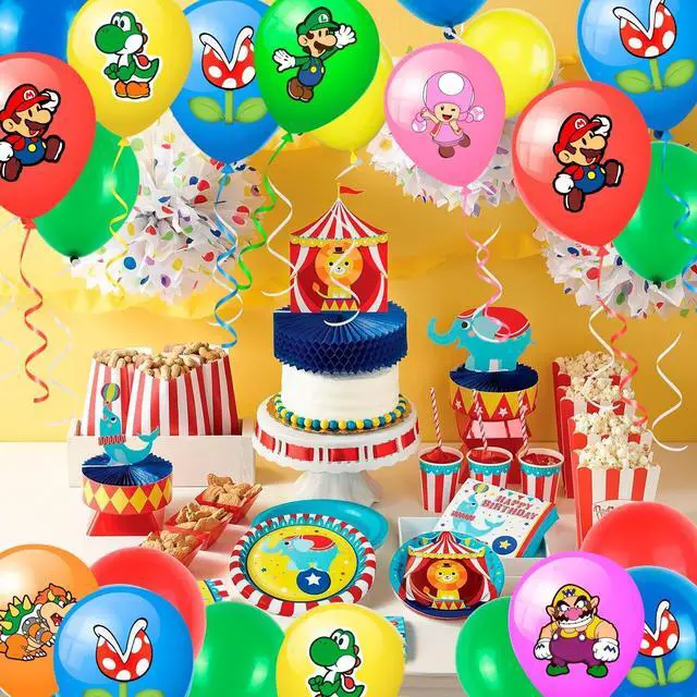 Alt view image 6 of 7 - Super Mario Balloons, 28pcs Super Mario Birthday Balloons for Mario Birthday Party Supplies,Includes 7 Styles and Patterns, Great for Mario Party Decorations,Mario Bros Birthday Decorations