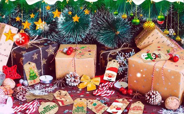 Alt view image 7 of 7 - Christmas Gift Tags with String, 102 Pcs Christmas Tags for Gifts Set - Xmas Gift Tags/Gift Tags for Christmas Presents & Christmas Tags Twine, for Christmas Party Decorations & Present Wrap