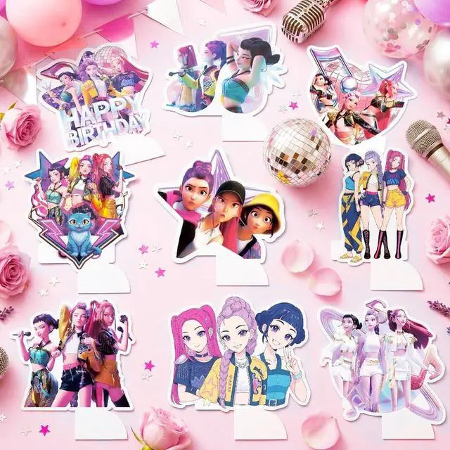 Alt view image 6 of 7 - Kpop Honeycomb Centerpieces Demon Music Hunter Party Decoration Birthday Supply