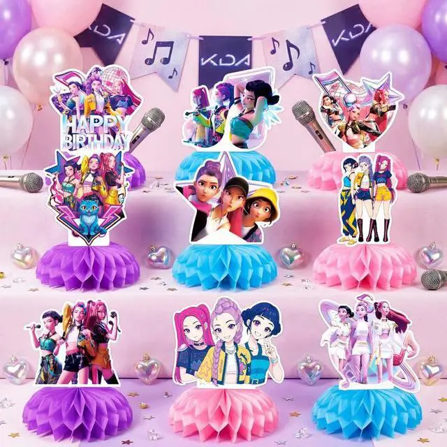 Alt view image 7 of 7 - Kpop Honeycomb Centerpieces Demon Music Hunter Party Decoration Birthday Supply