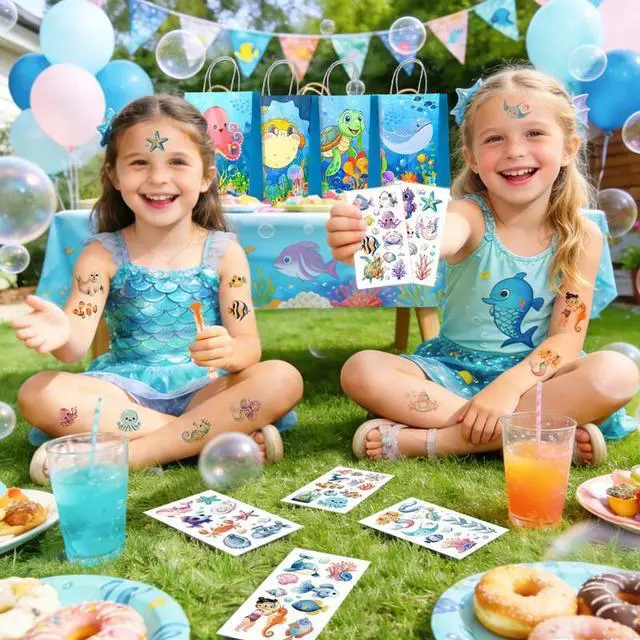 Alt view image 4 of 7 - 120pcs Underwater World Party Decorations, Underwater World Party Favors- Underwater World Goodie Bags Key Chains Stickers etc Underwater World Party Supplies, for Underwater World Party