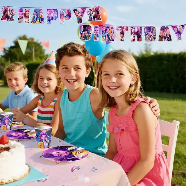Alt view image 5 of 7 - Puppy Dog Birthday Party Supplies,148pcs Dog Party Decorations & Dog Birthday Party Tableware Set- Dog Birthday Banner,Puppy Balloons&Puppy Party Plates Cups Table Cloth etc Dog Themed Party Supplies