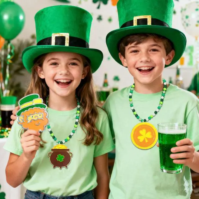 Alt view image 4 of 7 - 201pcs St. Patrick's Day Glue Painting for Irish St. Patrick's Day Party Decorations, Paint Your Own Window Ornaments Irish Sun Catcher Craft for Shamrock Decorations for Irish