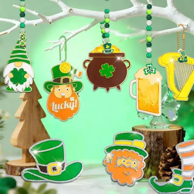 Alt view image 6 of 7 - 201pcs St. Patrick's Day Glue Painting for Irish St. Patrick's Day Party Decorations, Paint Your Own Window Ornaments Irish Sun Catcher Craft for Shamrock Decorations for Irish