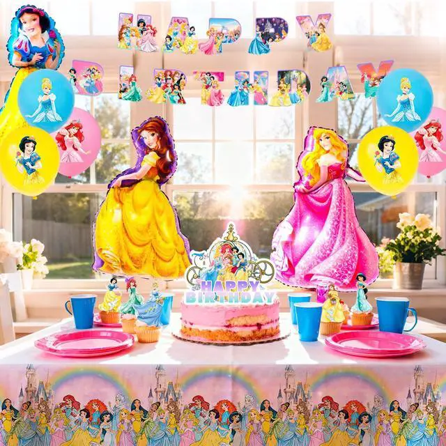 Main image of Princess Birthday Party Supplies,31pcs Princess Decorations Set - Princess Balloon Banner & Princess Party Tablecloth etc Princess Theme Party Decorations Supplies for Girls/Kids