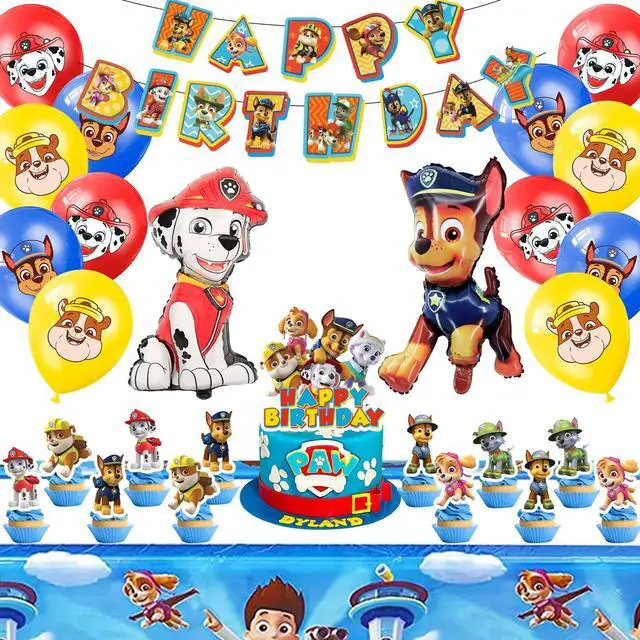 Main image of Paw Patrol Party Decorations, 29pcs Paw Patrol Party Supplies - Paw Patrol Party Balloons Background Tablecloth and Paw Patrol Happy Birthday Banner etc. Puppy Paw Patrol Birthday Party Decorations