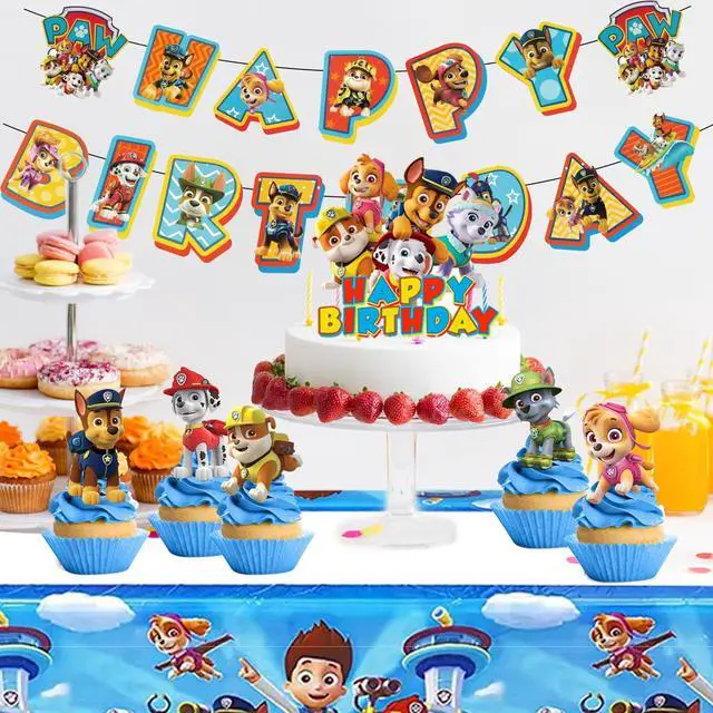 Alt view image 3 of 7 - Paw Patrol Party Decorations, 29pcs Paw Patrol Party Supplies - Paw Patrol Party Balloons Background Tablecloth and Paw Patrol Happy Birthday Banner etc. Puppy Paw Patrol Birthday Party Decorations