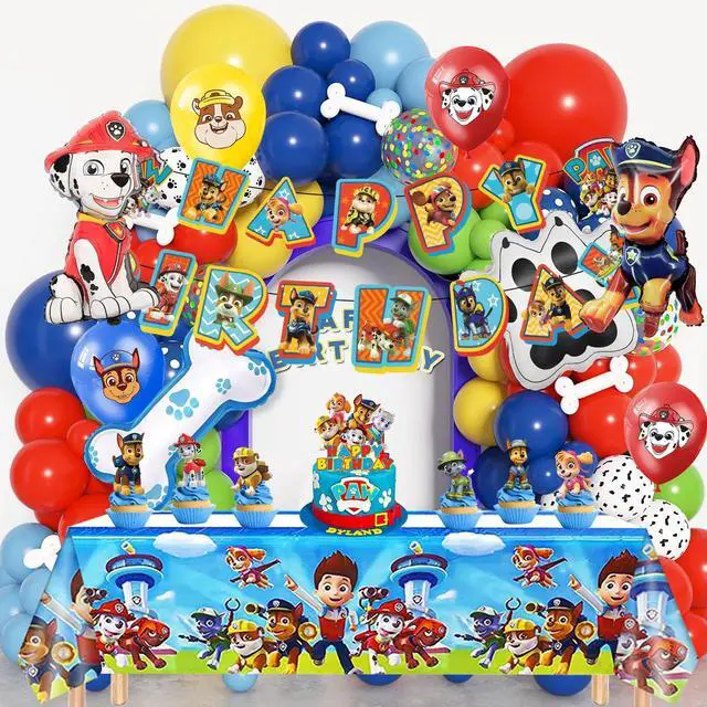 Alt view image 4 of 7 - Paw Patrol Party Decorations, 29pcs Paw Patrol Party Supplies - Paw Patrol Party Balloons Background Tablecloth and Paw Patrol Happy Birthday Banner etc. Puppy Paw Patrol Birthday Party Decorations