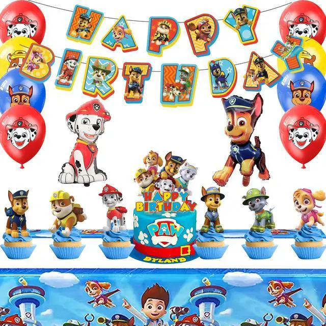 Alt view image 7 of 7 - Paw Patrol Party Decorations, 29pcs Paw Patrol Party Supplies - Paw Patrol Party Balloons Background Tablecloth and Paw Patrol Happy Birthday Banner etc. Puppy Paw Patrol Birthday Party Decorations