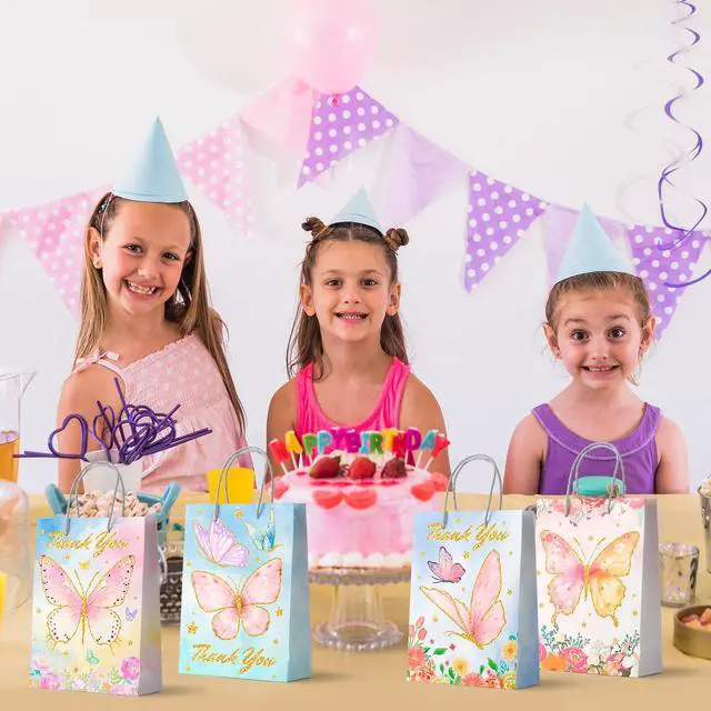 Alt view image 4 of 7 - Butterfly Party Favor Bags with Handles, 24pcs Butterfly Goodie Bags for Birthday Party/Butterfly Gift Bags/Butterfly Candy Bags/Butterfly Treat Bags, Butterfly Paper Bags for Butterfly Decorationsty