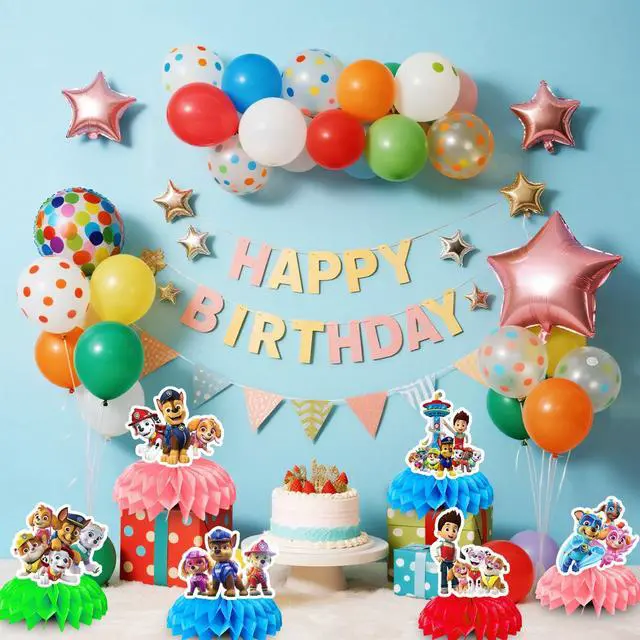 Alt view image 6 of 7 - Paw Patrol Centerpieces,9pcs Paw Patrol Birthday Party Table Centerpieces Set- Paw Patrol Party Honeycomb Centerpieces & Paw Patrol Themed Centerpieces for Paw Patrol Party Table Decorations