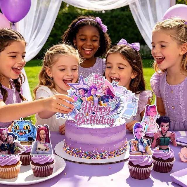 Alt view image 7 of 7 - 25 KPOP Party Decoration Demon Music Hunter Cake Birthday Supplies Cake Topper