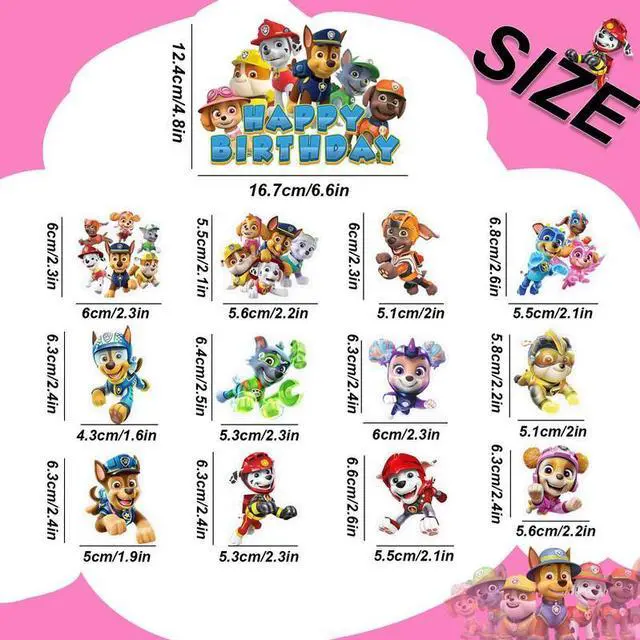 Alt view image 7 of 7 - Paw Patrol Cake Decorations, 24 Paw Patrol Cupcake Toppers & 1 Paw Patrol Big Cake Topper Paw Patrol Cake Decoration for Paw Patrol Birthday Decorations & Paw Patrol Party Supplies