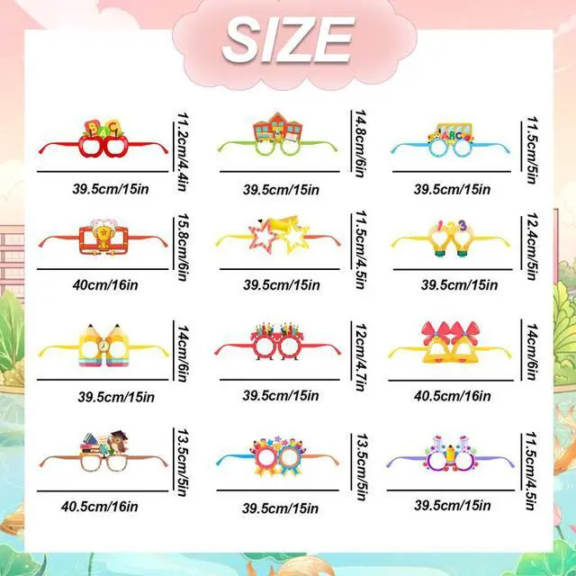 Alt view image 7 of 7 - School Party Supplies, 12pcs Back to School Party Glasses,School Decorations Glasses for Back to School Bash Decoration