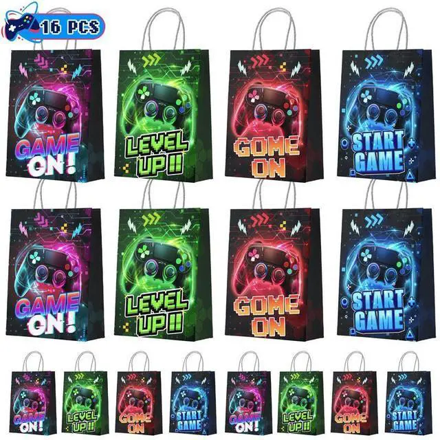 Main image of Video Game Goodie Bags, 16 Pcs Video Game Goodie Bags Set Video Game Party Favor Bags, gaming party favor bags Gaming Birthday Gift Bag, for Video Game Birthday Decorations