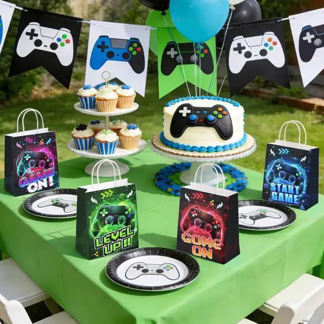 Alt view image 6 of 7 - Video Game Goodie Bags, 16 Pcs Video Game Goodie Bags Set Video Game Party Favor Bags, gaming party favor bags Gaming Birthday Gift Bag, for Video Game Birthday Decorations