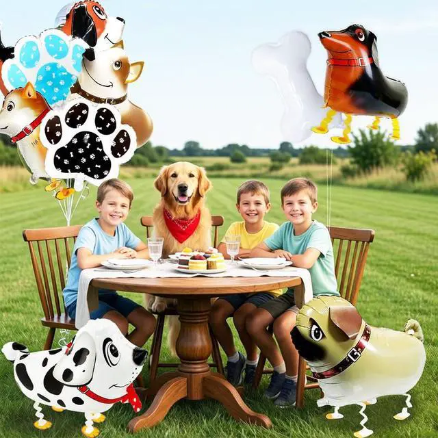 Alt view image 3 of 7 - 9pcs Dog Foil Balloons for Dog Party Supplies, Walking Dog Balloons Dog Birthday Balloons for Puppy Birthday Party Decorations Supplies Pet Party Decorations
