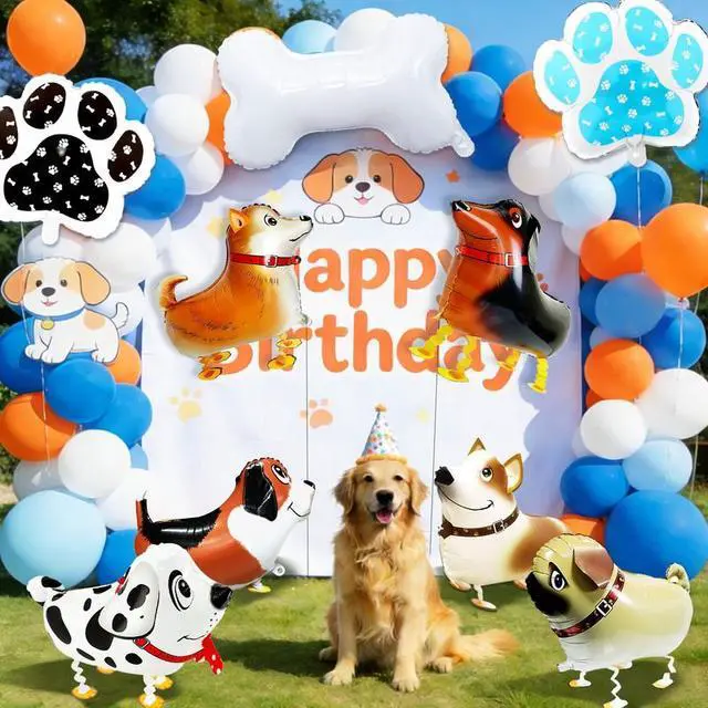 Alt view image 6 of 7 - 9pcs Dog Foil Balloons for Dog Party Supplies, Walking Dog Balloons Dog Birthday Balloons for Puppy Birthday Party Decorations Supplies Pet Party Decorations