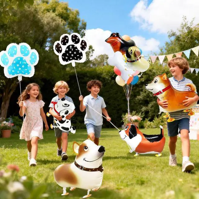 Alt view image 7 of 7 - 9pcs Dog Foil Balloons for Dog Party Supplies, Walking Dog Balloons Dog Birthday Balloons for Puppy Birthday Party Decorations Supplies Pet Party Decorations