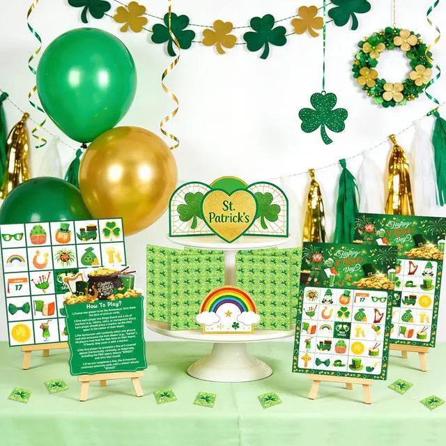 Alt view image 4 of 7 - 37pcs St Patrick's Day Bingo Cards for Irish Themed Party Games, St Patricks Day Bingo Cards for St Patricks Day Games St Patricks Day Decorations Saint Patricks Day Decorations