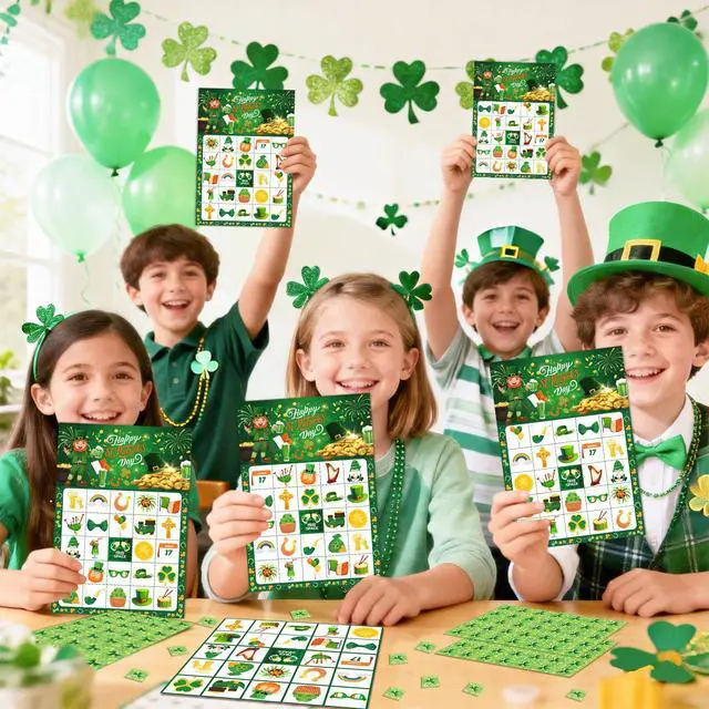 Alt view image 6 of 7 - 37pcs St Patrick's Day Bingo Cards for Irish Themed Party Games, St Patricks Day Bingo Cards for St Patricks Day Games St Patricks Day Decorations Saint Patricks Day Decorations