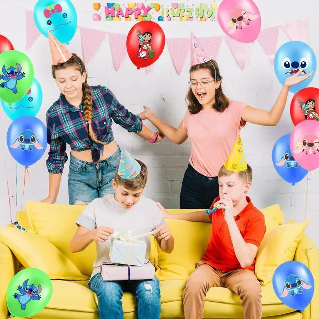 Alt view image 3 of 7 - Stitch Balloons, 30 Pcs Stitch Birthday Balloons for Stitch Birthday Party Supplies, Including 6 Styles and Patterns, Perfect for Stitch Party Decorations, Stitch Birthday Decorations