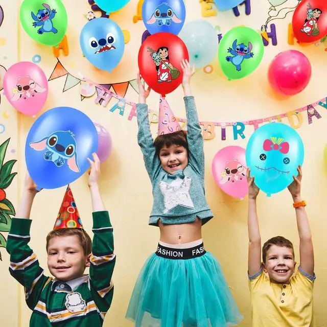 Alt view image 4 of 7 - Stitch Balloons, 30 Pcs Stitch Birthday Balloons for Stitch Birthday Party Supplies, Including 6 Styles and Patterns, Perfect for Stitch Party Decorations, Stitch Birthday Decorations